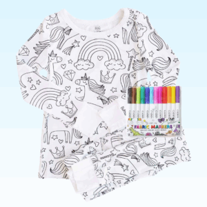 Rysopiżamka DIY - Piżama dziecięca do kolorowania